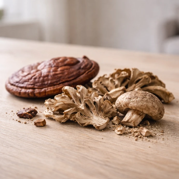 Reishi, Agaricus blazei y Maitake utilizados en Immunis Vita
