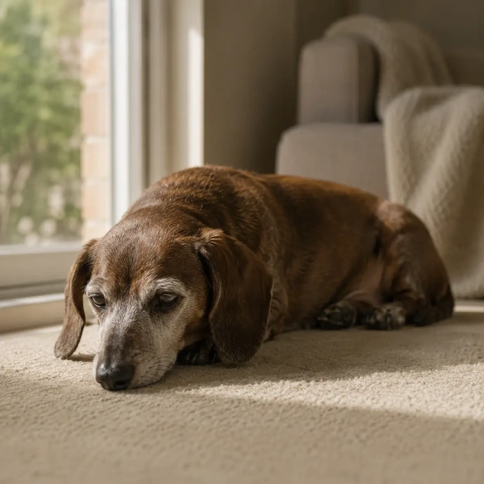 Los perros senior son sensibles a la contaminacion