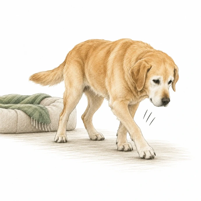 a mi perro le cuesta incorporarse