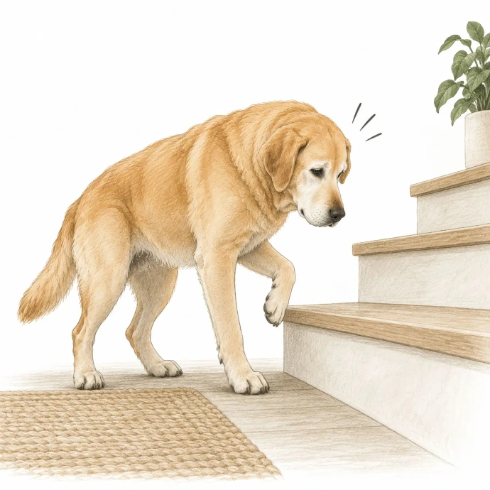a mi perro le cuesta subir escaleras