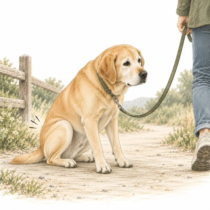 a mi perro le cuesta pasear