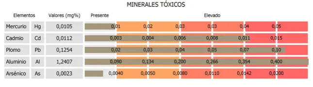 minerales toxicos mineralograma